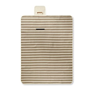 Pruhovaná pikniková deka 130x170cm, hnědá