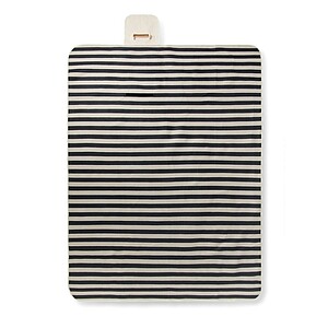 Pruhovaná pikniková deka 150x200cm, bílo černá