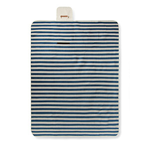 Pruhovaná pikniková deka, 150x200cm, námořní modrá