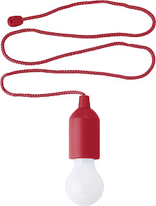 PULLER Závěsná svítilna ve tvaru žárovky s LED žárovkou, červená