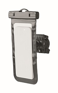 PVC pouzdro na mobil pro montáž na kolo, černá