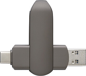RAZAN Otočný USB 3.0 s USB-C, 64 GB, gunmetal