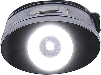 Recyklovaná ABS mini svítilna, černá - reklamní předměty