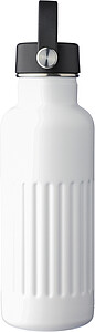 Recyklovaná dvoustěnná nerezová láhev 500 ml, bílá
