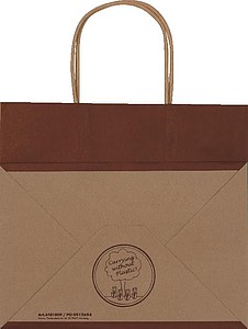 Recyklovaná papírová taška malá,hnědá
