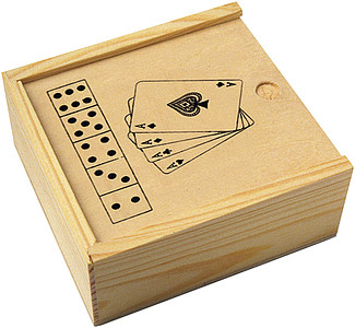 REMMY Sada her, obsahuje 5 kostek a 52 hracích karet