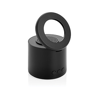 Reproduktor 3W s magnetickým držákem z RCS RPET, černá - reklamní předměty