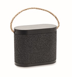 Reproduktor s 15W bezdrátovou nabíječkou, černá - reklamní předměty