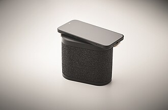 Reproduktor s 15W bezdrátovou nabíječkou, černá