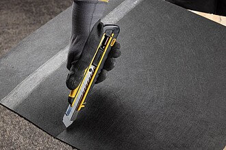 Řezák s měkkým úchopem, černo žlutý