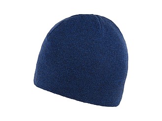 RIETA Univerzální dvojitě pletená zimní čepice, tm. modrá - reklamní čepice