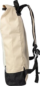 Rolovací batoh z polyesteru, béžová