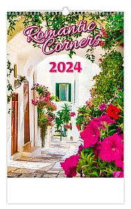 Romantic Corners 2025, nástěnný kalendář, prodloužená záda - reklamní kalendáře