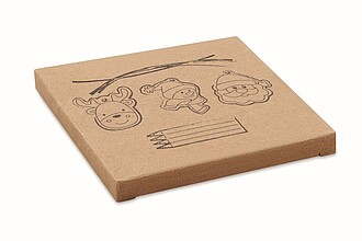 Sada 3 dřevěných ozdob k vybarvení