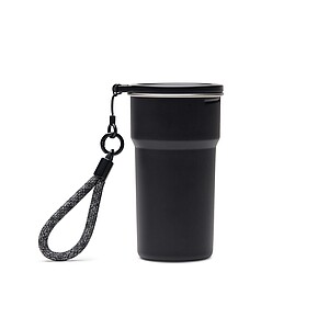 Sada 4 nerezových kelímků 250 ml, černá - reklamní hrnky