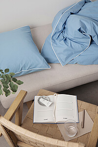 Sada 4ks povlečení VINGA z organické bavlny, modrá