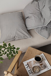 Sada 4ks povlečení VINGA z organické bavlny, šedá