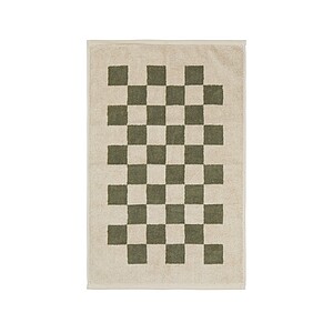 Sada 4ks ručníků z OCS organické bavlny, zelená/béžová