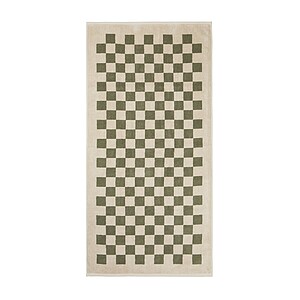 Sada 4ks ručníků z OCS organické bavlny, zelená/béžová