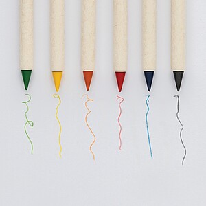 Sada 6 nekonečných pastelek s grafitovým hrotem