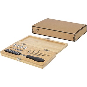 Sada nářadí v bambusovém pouzdru