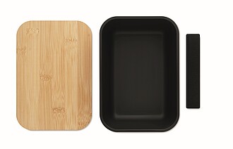 Sada obědové krabičky a lahve, černá