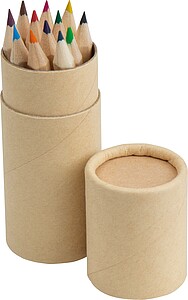 Sada pastelek v papírové tubě, vícebarevná - reklamní pastelky