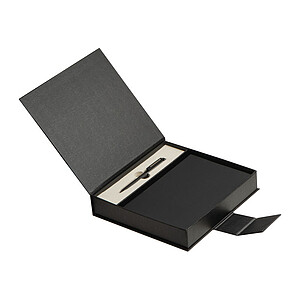 Sada pera a zápisníku, černá - propisky s potiskem