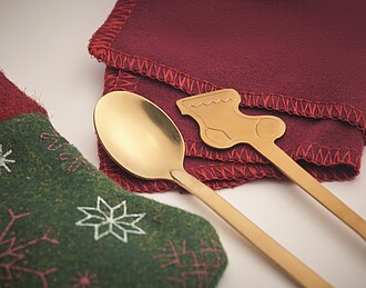 Sada příborů na vánoční dezert