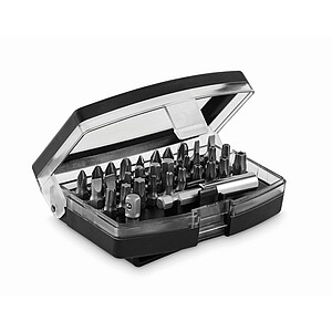 Sada šroubováků a bitů, 32ks, černá - reklamní předměty