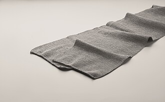 Šála z polyesteru RPET, světle šedý melír