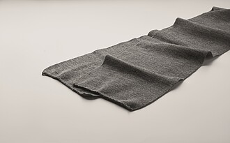 Šála z polyesteru RPET, tmavě šedý melír