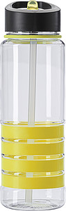 SALISA Transparentní tritanová láhev s barevnými proužky, 700 ml, žlutá