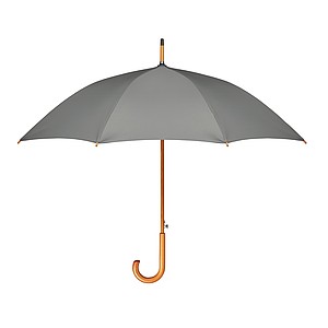 SAMKO Deštník s automatickým otevíráním ze 190T RPET pongee, pr. 107cm, šedý - reklamní deštníky