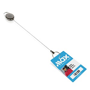 Samonavíjecí klíčenka z RCS recyklovaného ABS, černá