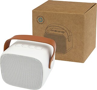 SAROT Bezdrátový 3W reproduktor z recyklovaného plastu, bílá - reklamní předměty