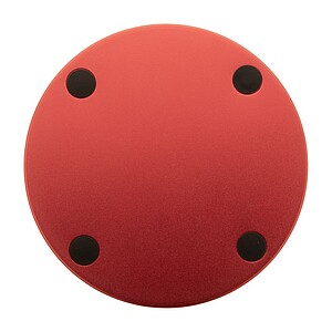 SATIRA Bezdrátová 15W rychlonabíječka z recyklovaného hliníku, červená