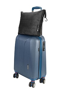 SCHWARZWOLF AMIATA Cestovní deka s karabinou, šedá