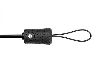 SCHWARZWOLF CRUX Skládací deštník s reflexním páskem a karabinou, šedá