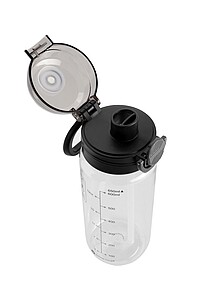 SCHWARZWOLF KARISIMBI Tritanová láhev na pití, objem 650 ml, transparentní/černé víčko