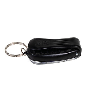 SCHWARZWOLF POSO Mini světlo s klipem a řetízkem na klíče, černá