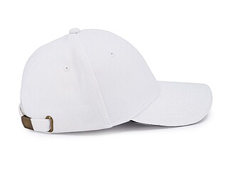 Šestipanelová čepice se sandwich kšiltem, bílá