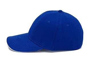 Šestipanelová čepice se sandwich kšiltem, královská modrá