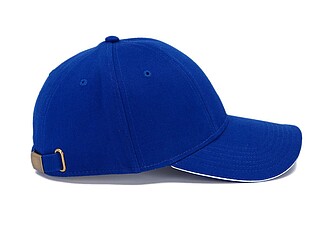 Šestipanelová čepice se sandwich kšiltem, královská modrá