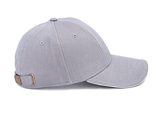 Šestipanelová čepice se sandwich kšiltem, šedá