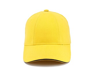Šestipanelová čepice se sandwich kšiltem, žlutá