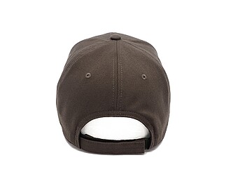 Šestipanelová kšiltovka z luxusního materiálu, hnědá