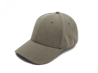 Šestipanelová kšiltovka z luxusního materiálu, khaki