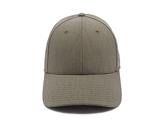 Šestipanelová kšiltovka z luxusního materiálu, khaki