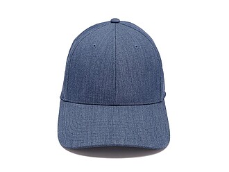 Šestipanelová kšiltovka z luxusního materiálu, modrá